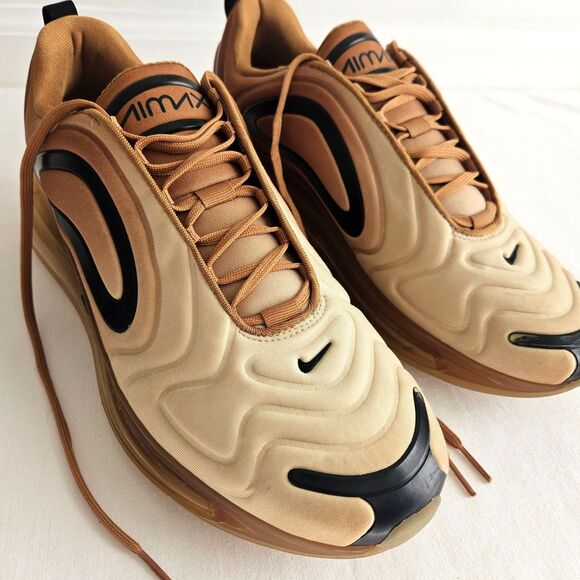 NIKE AIR MAX 720 Desert Brown Black Sneakers Mens Size 11 Ombre Low Top - Picture 1 of 12